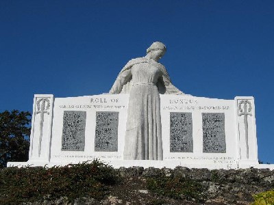 Picture of white monument in front of a blue sky